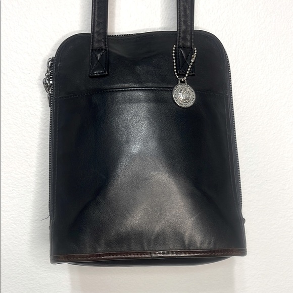 Brighton “One World “ Leather Croc Embossed Crossbody Bag No Callouts EUC - Picture 4 of 17